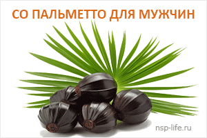 Со Пальметто для мужчин, при аденоме, простатите, гиперплазии предстательной железы, для потенции. Применение, противопоказания. Где купить в Москве, СПБ - Цена в аптеке НСП